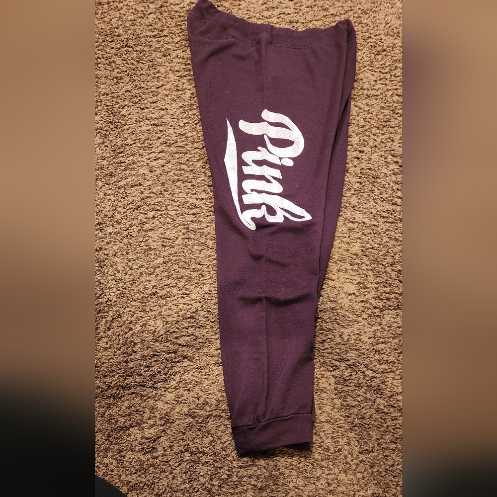 Pink burgundy sweatpants